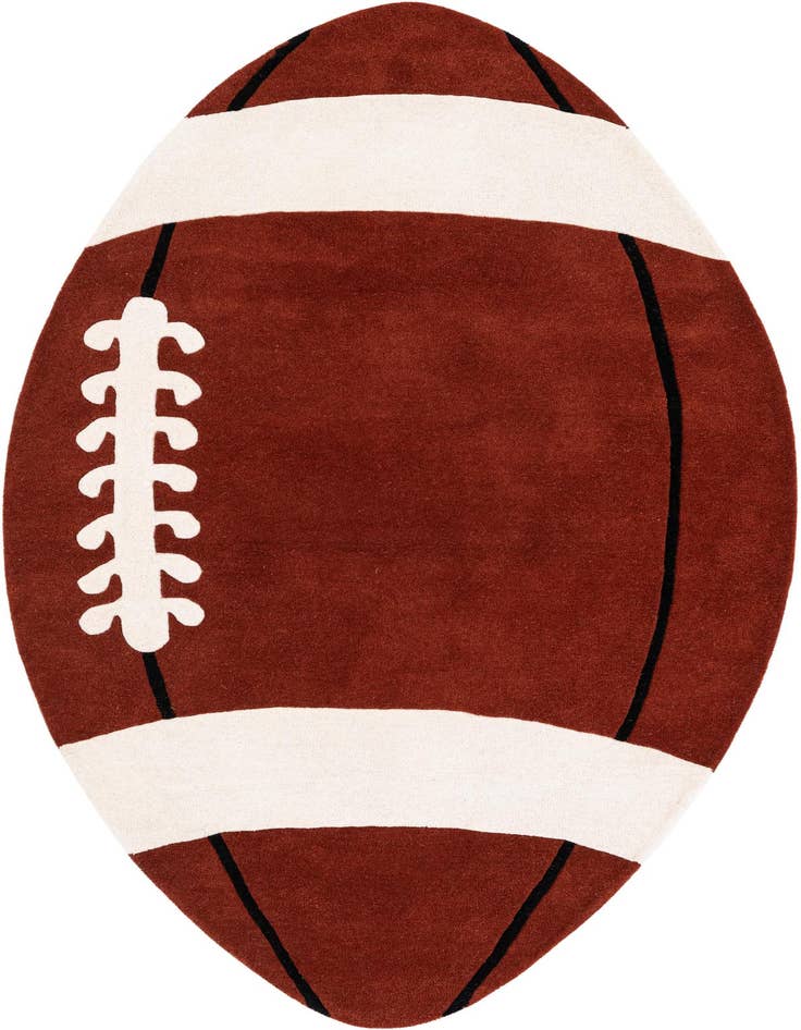 Detail image of 4' 6 x 7' 8 Playtime Kids Wool Oval Rug