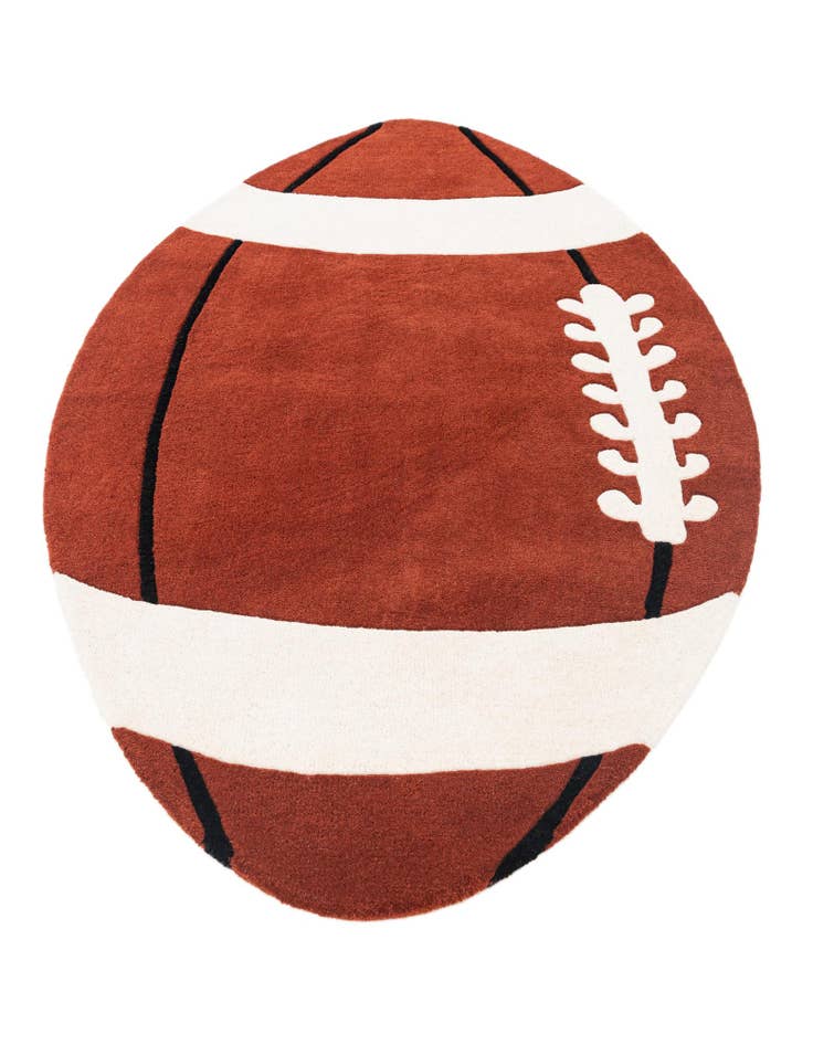 Detail image of 3' 9 x 6' 5 Playtime Kids Wool Oval Rug