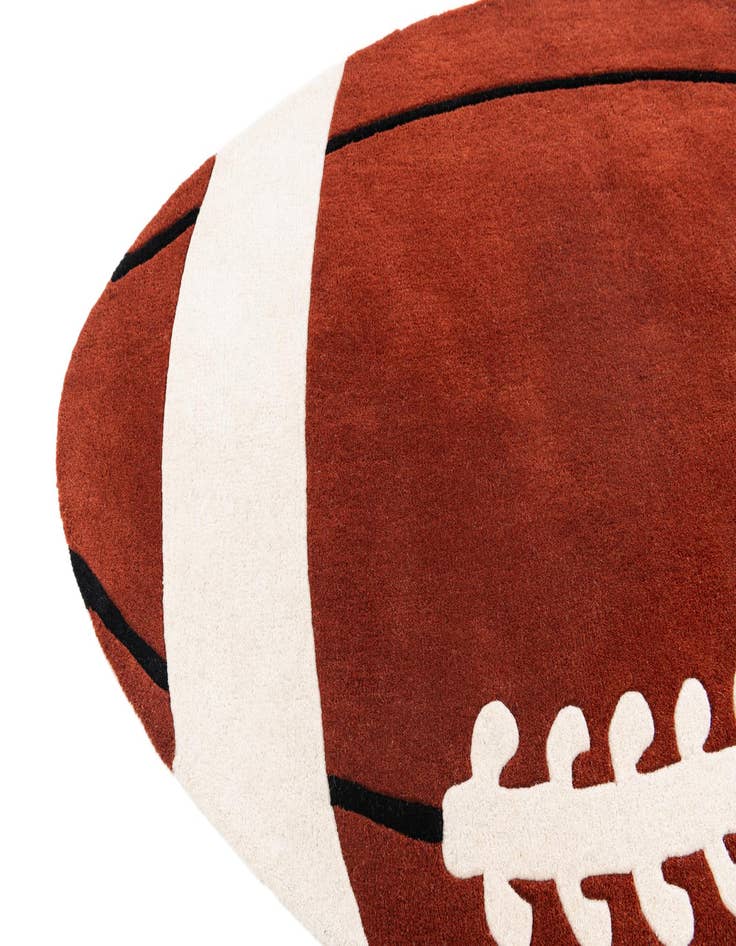 Detail image of 3' 9 x 6' 5 Playtime Kids Wool Oval Rug