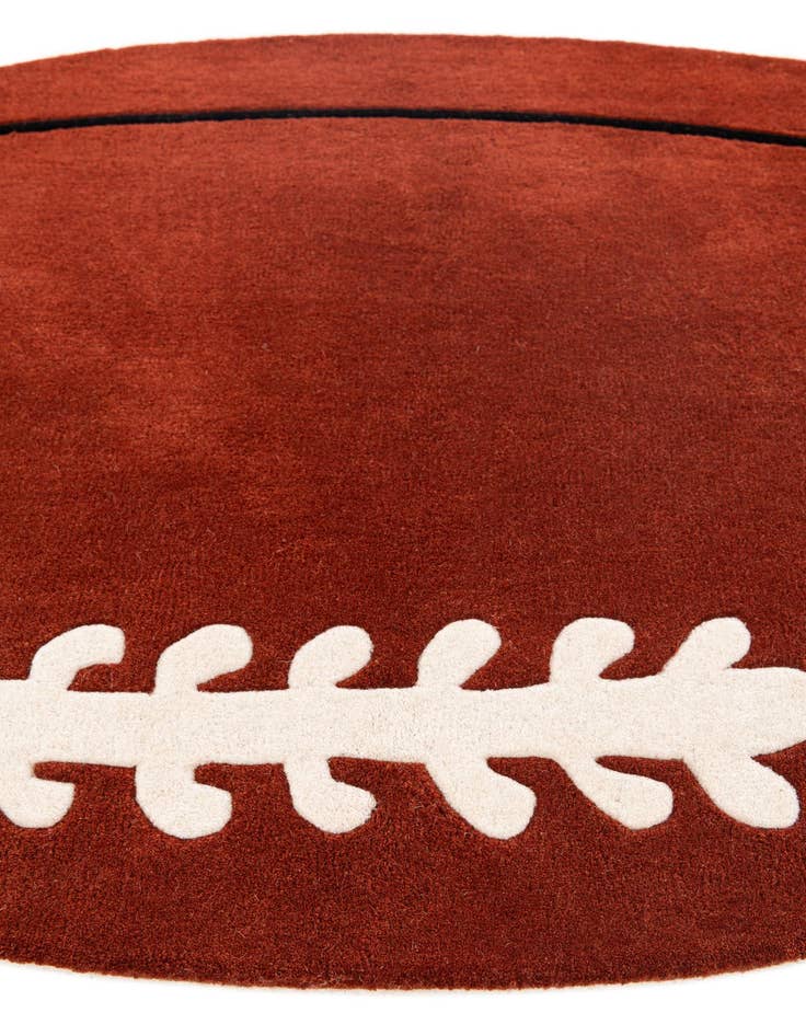 Detail image of 3' 9 x 6' 5 Playtime Kids Wool Oval Rug