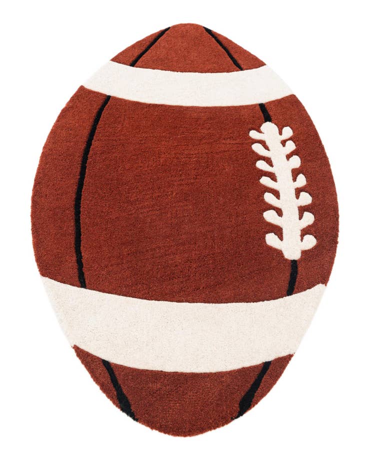 Detail image of 2' 4 x 4' Playtime Kids Wool Oval Rug