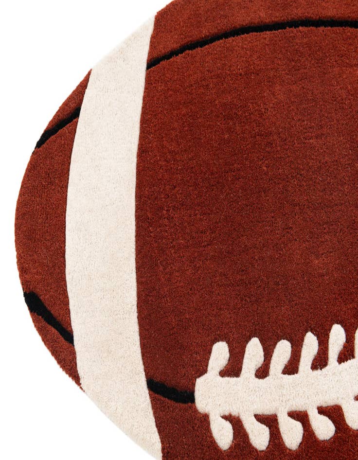 Detail image of 2' 4 x 4' Playtime Kids Wool Oval Rug