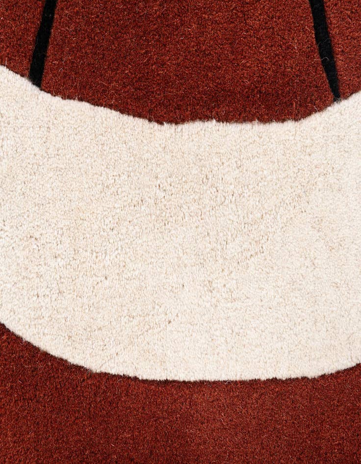 Detail image of 2' 4 x 4' Playtime Kids Wool Oval Rug
