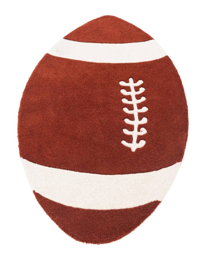 Detail image of 2' 3 x 4' Playtime Kids Wool Oval Rug