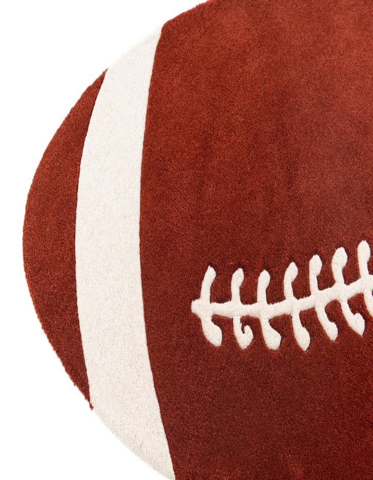 Detail image of 2' 3 x 4' Playtime Kids Wool Oval Rug