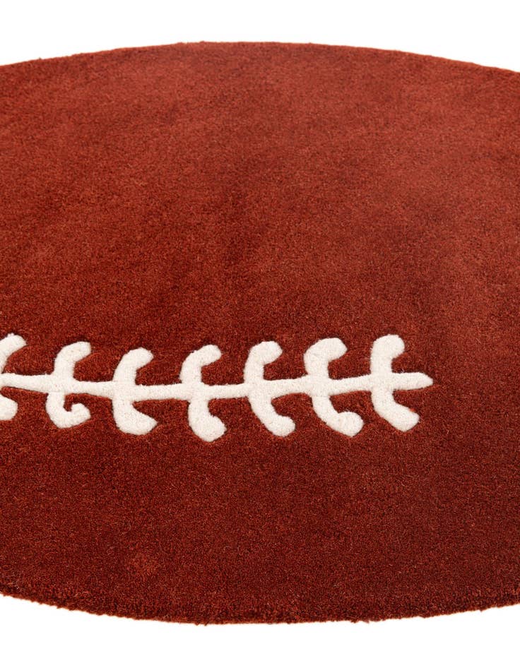 Detail image of 2' 3 x 4' Playtime Kids Wool Oval Rug