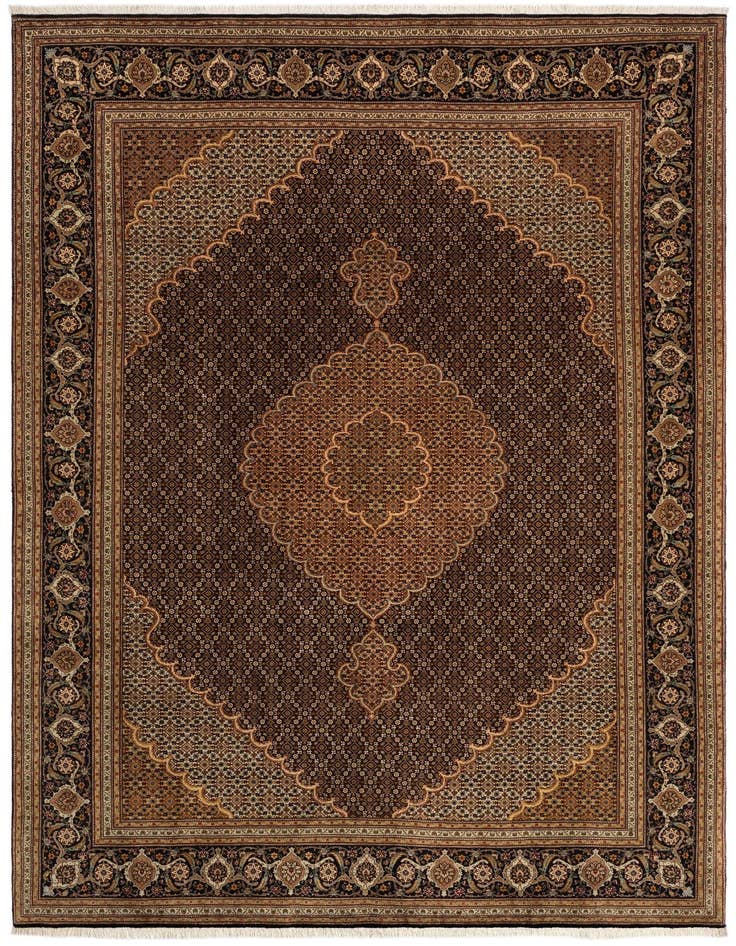 Detail image of 6' 6 x 9' 8 Tabriz Mahi Oval Rug
