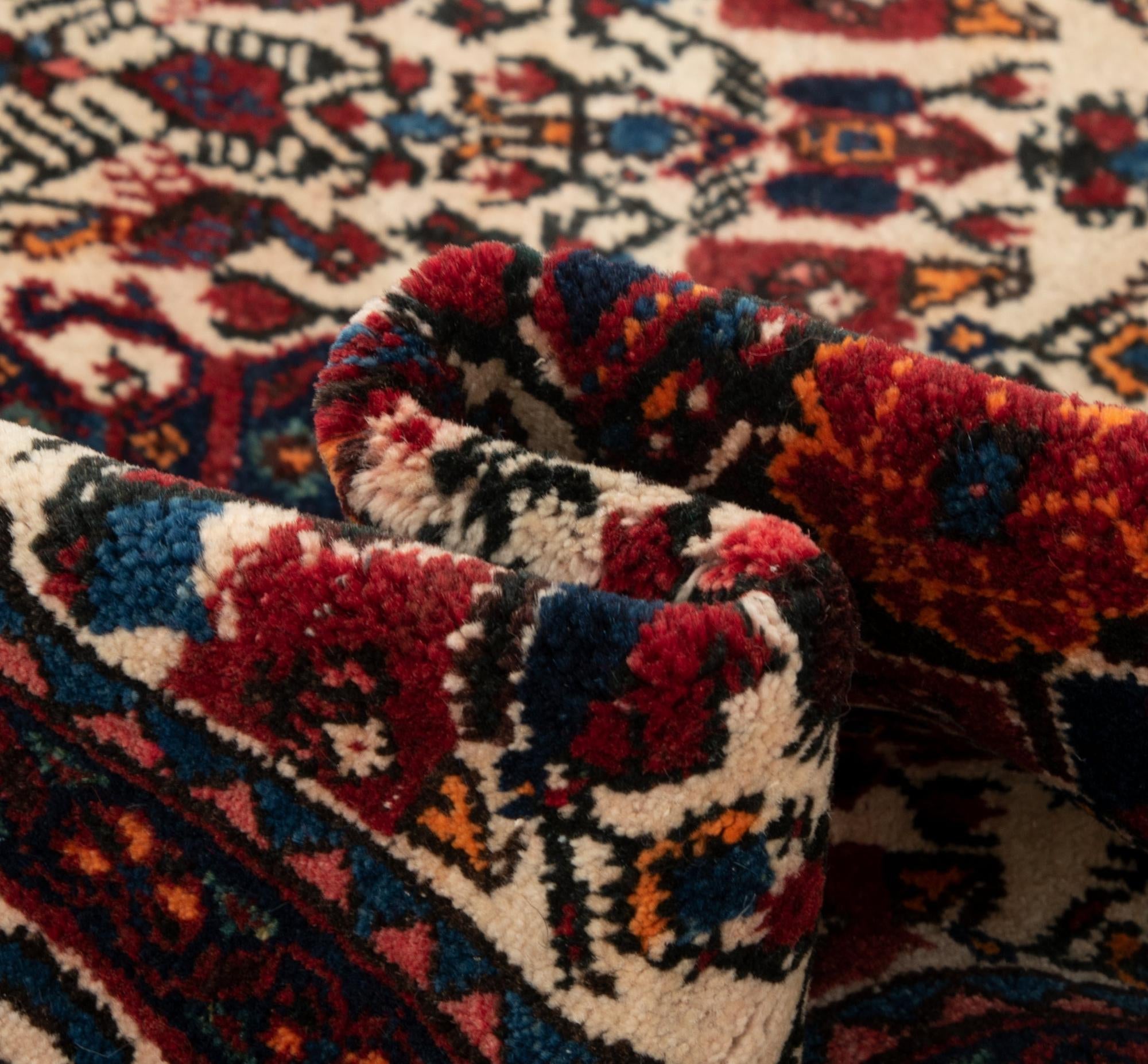 3' 7 x 5' 1 Hand Knotted Abadeh Persian Rug
