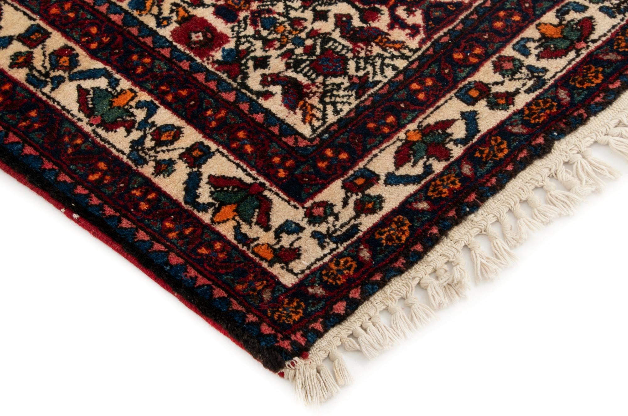 3' 7 x 5' 1 Hand Knotted Abadeh Persian Rug