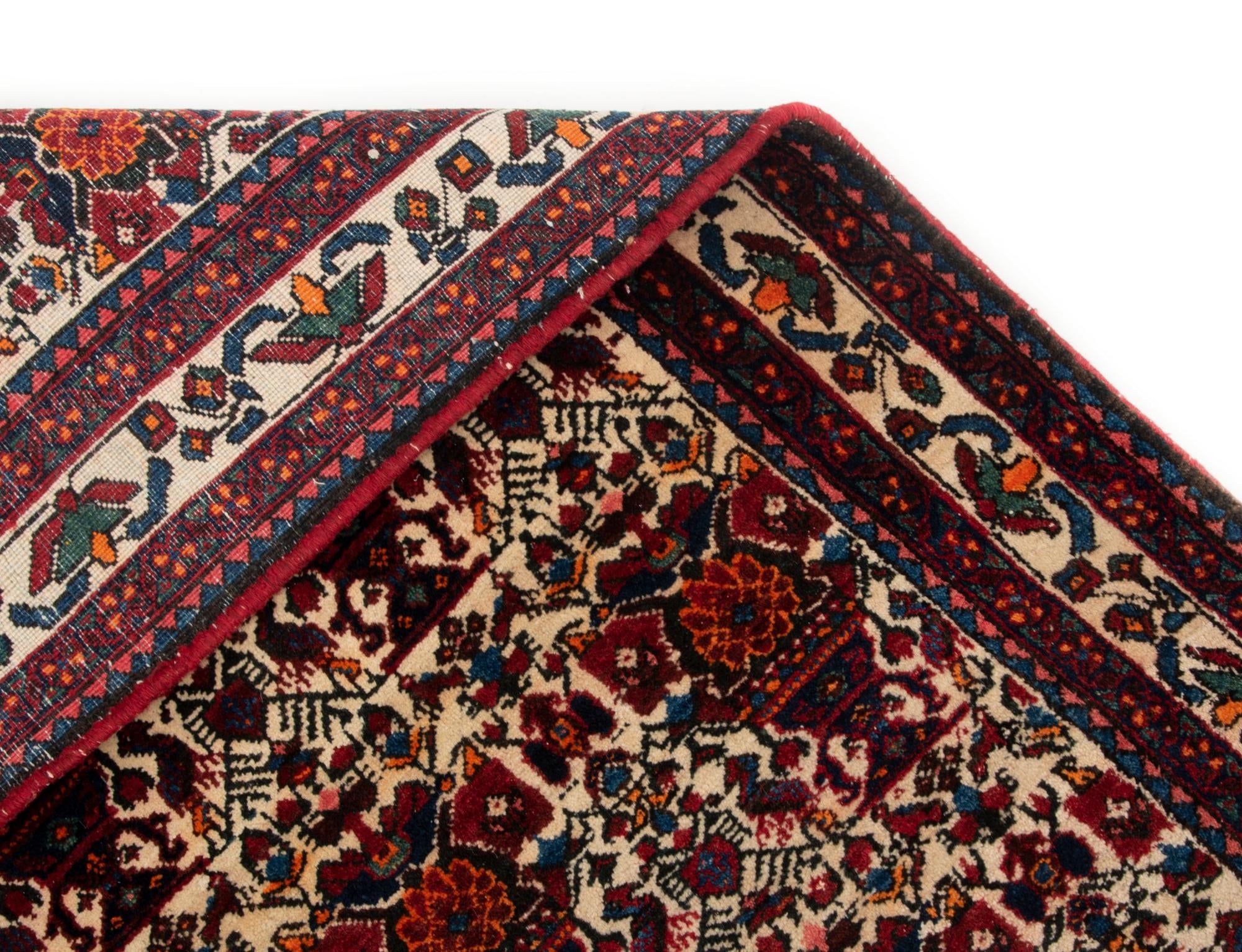 3' 7 x 5' 1 Hand Knotted Abadeh Persian Rug