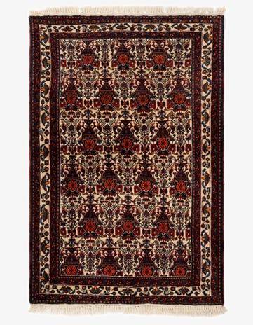 3' 7 x 5' 1 Hand Knotted Abadeh Persian Rug