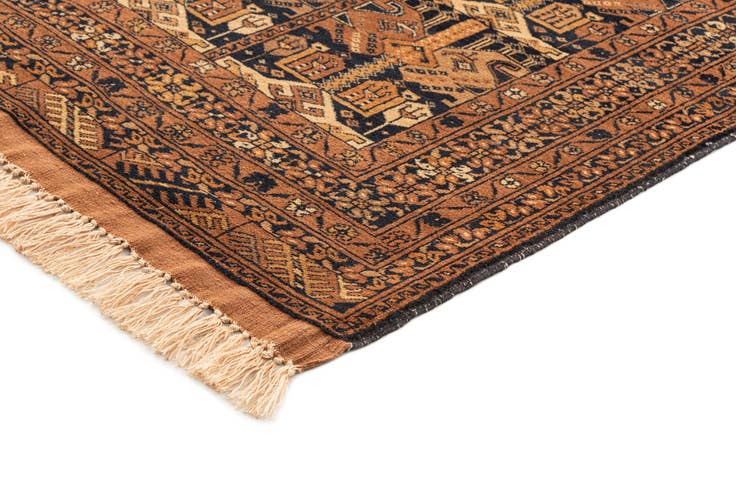 Detail image of 4' x 6' 2 Hand Knotted Afghan Akhche Wool Rug