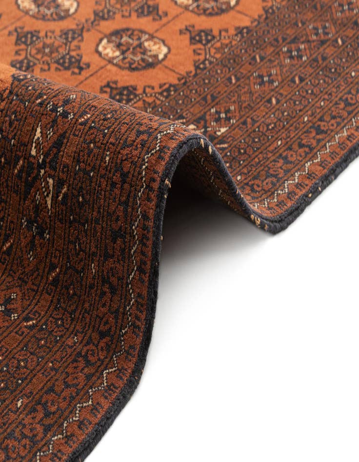 Detail image of 3' 10 x 6'  Hand Knotted Afghan Akhche Wool Rug