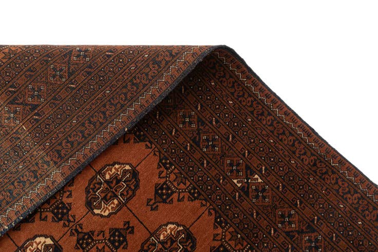 Detail image of 3' 10 x 6' Hand Knotted Afghan Akhche Wool Rug