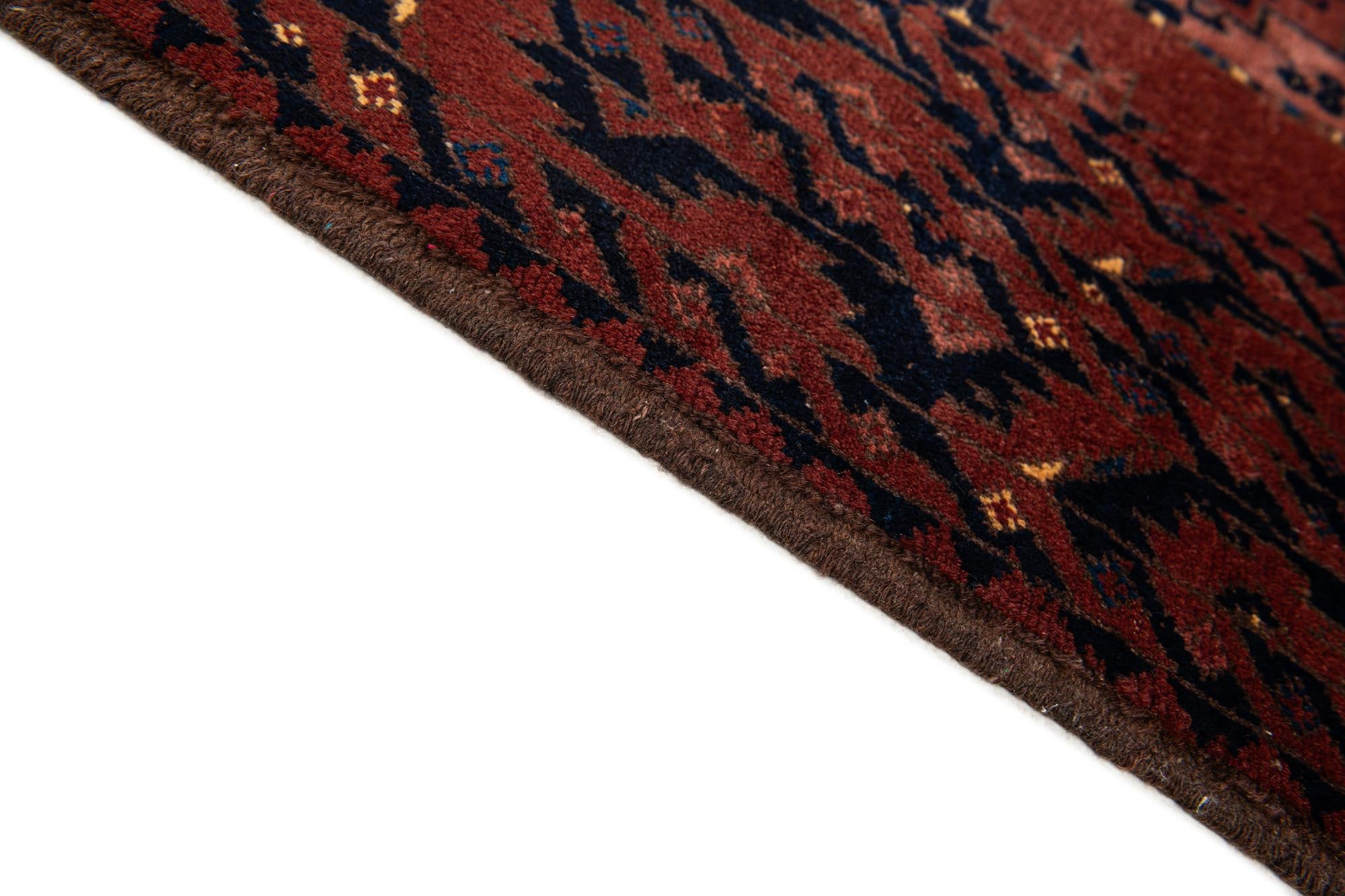 6' 7 x 9' 10 Hand Knotted Afghan Akhche Wool Rug