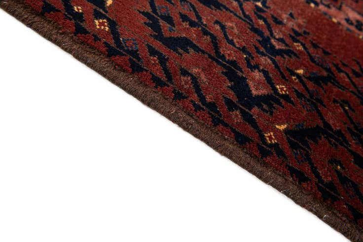 Detail image of 6' 7 x 9' 10 Hand Knotted Afghan Akhche Wool Rug