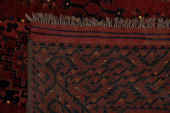 6' 7 x 9' 10 Hand Knotted Afghan Akhche Wool Rug