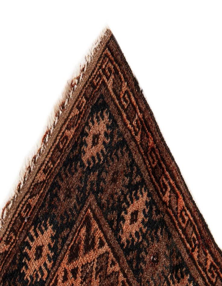 Detail image of 4' 4 x 7'  Hand Knotted Afghan Ersari Wool Rug