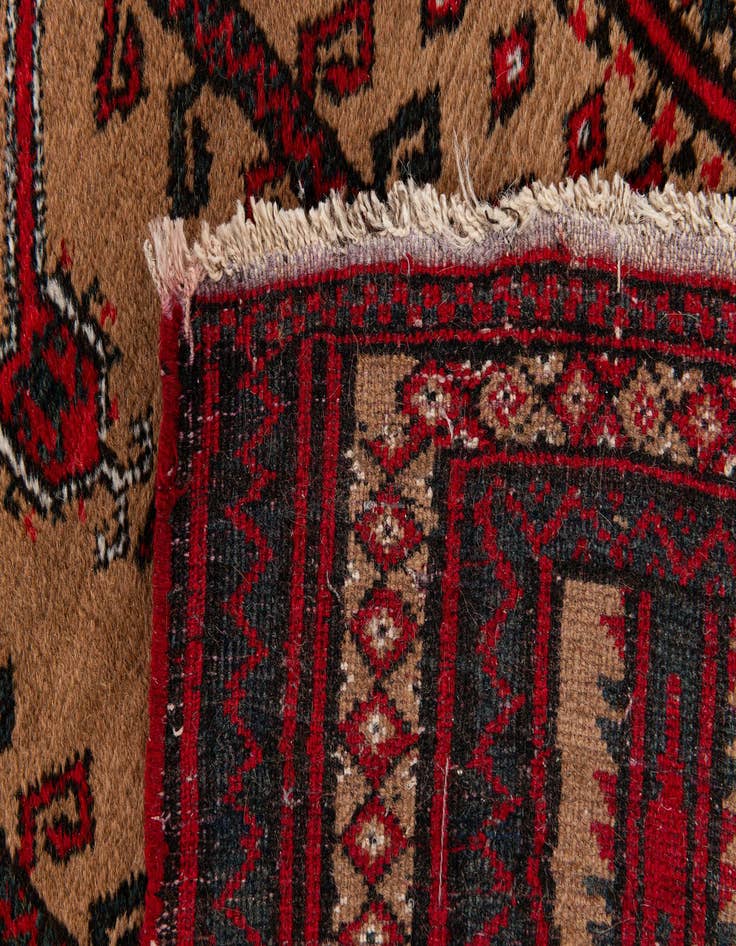 Detail image of 2' 9 x 4' 4  Hand Knotted Afghan Ersari Wool Rug
