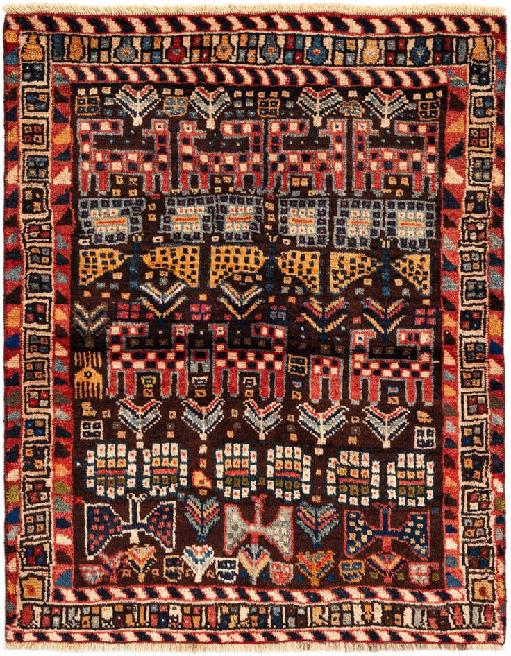Detail image of 3' 10 x 5' 1 Afshar Wool Rug