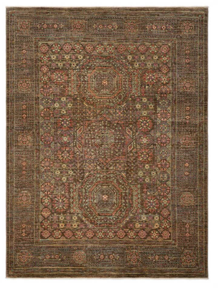 4' 11 x 6' 5 Hand Knotted Amina Wool Rug