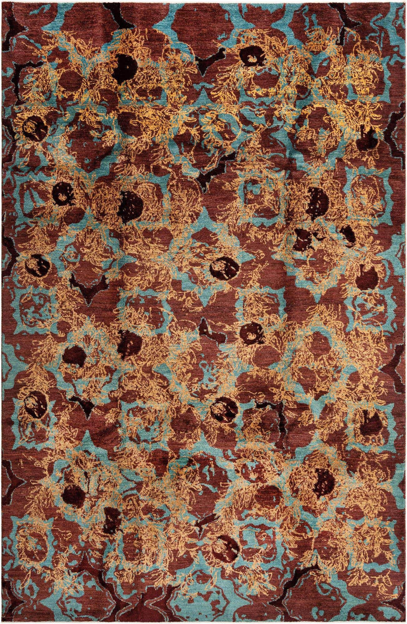 6' 2 x 9' 6 Hand Knotted Anar Rug