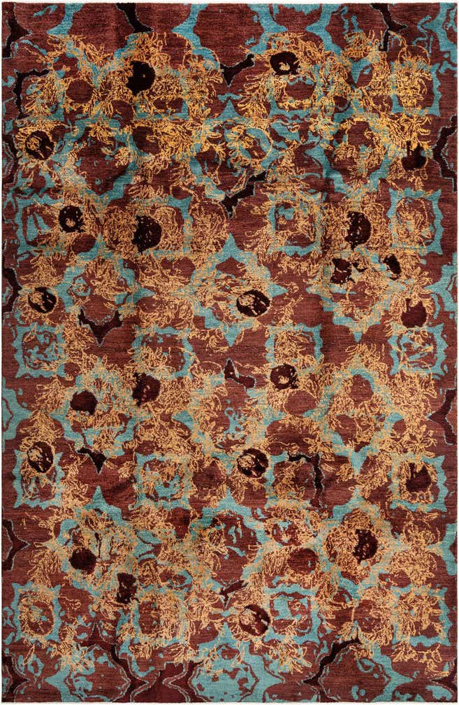6' 2 x 9' 6 Hand Knotted Anar Rug