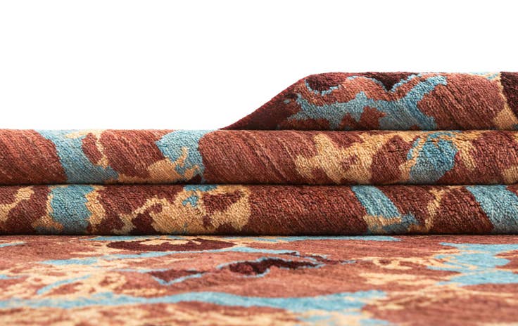 Detail image of 6' 3 x 9' 11 Hand Knotted Anar Rug