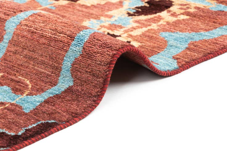 Detail image of 6' 3 x 9' 11 Hand Knotted Anar Rug