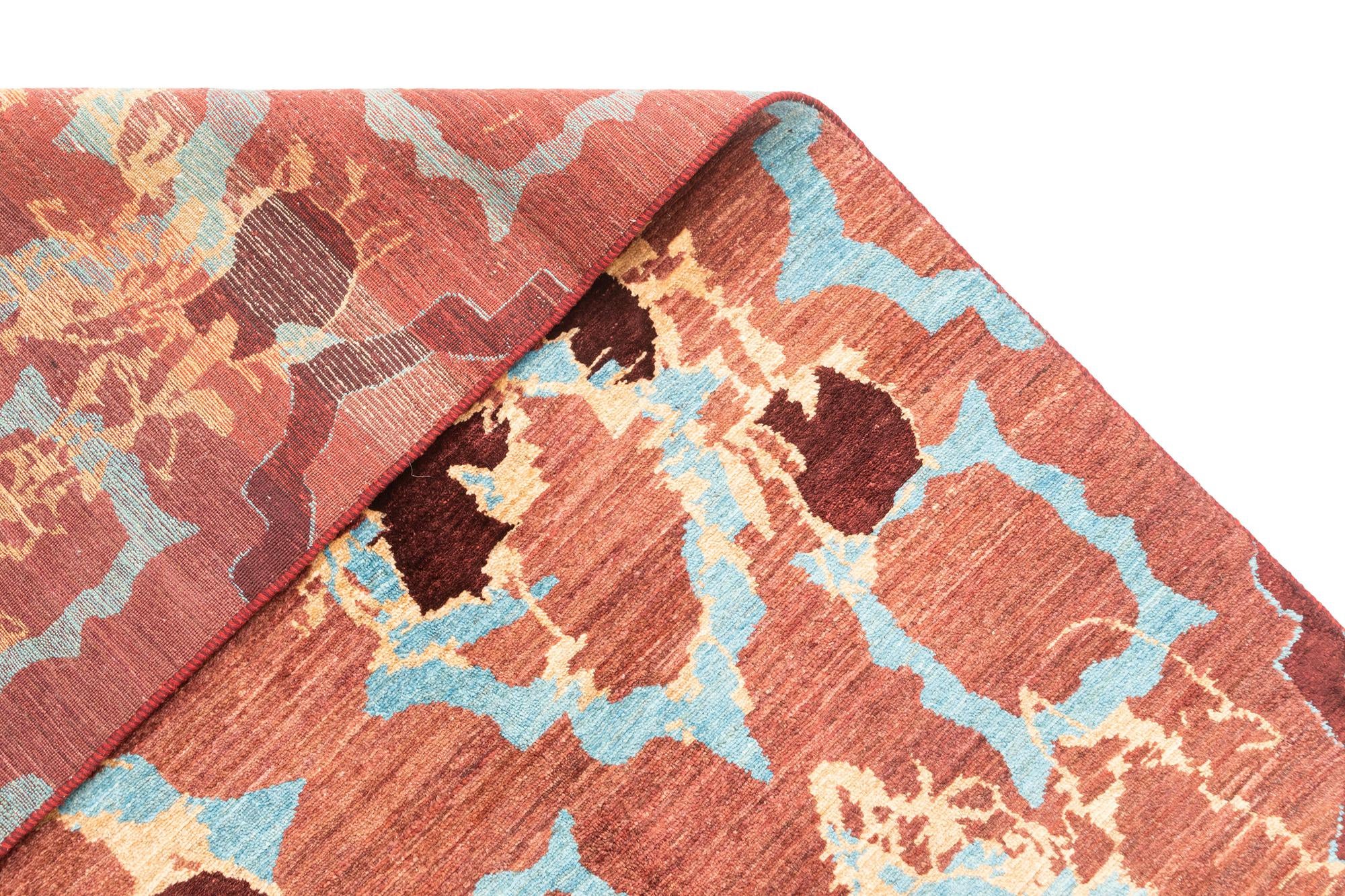 6' 3 x 9' 11 Hand Knotted Anar Rug