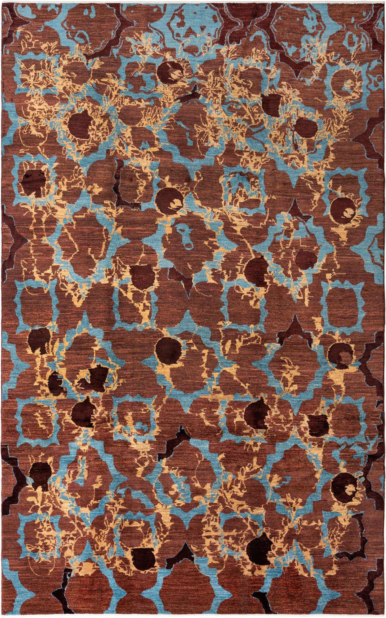 6' 3 x 9' 11 Hand Knotted Anar Rug