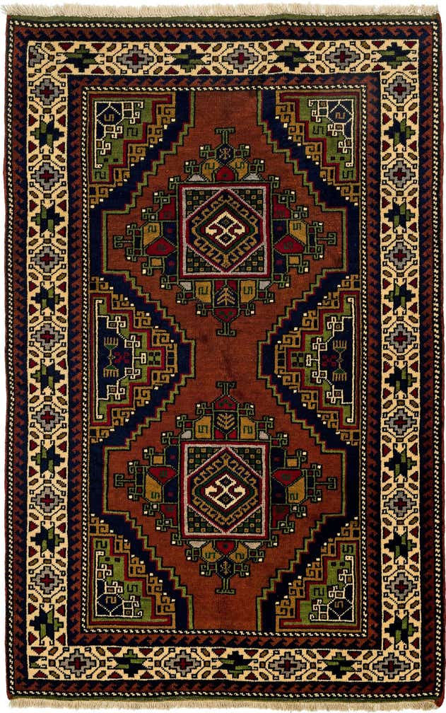 3' 8 x 6' Hand Knotted Anatolian Wool Rug