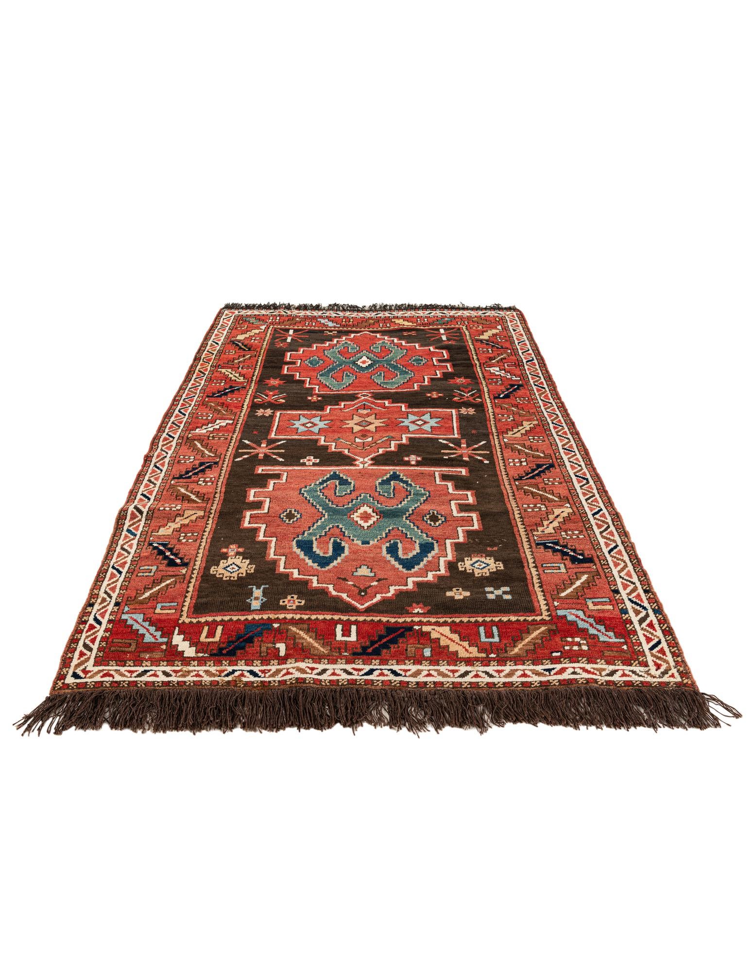 4' 4 x 6' 6 Hand Knotted Anatolian Wool Rug