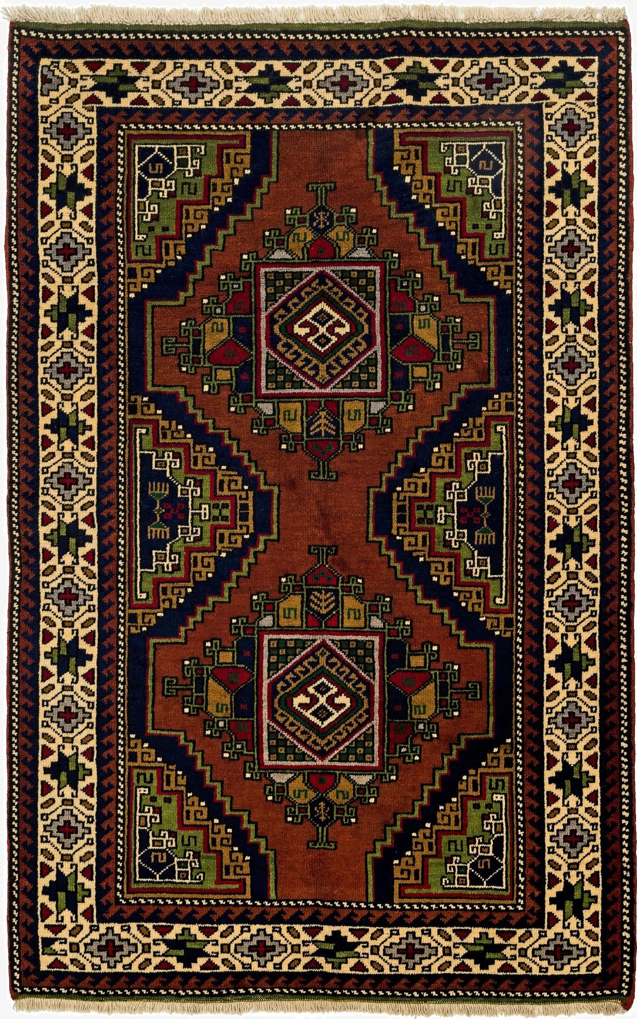 3' 8 x 6'  Hand Knotted Anatolian Wool Rug