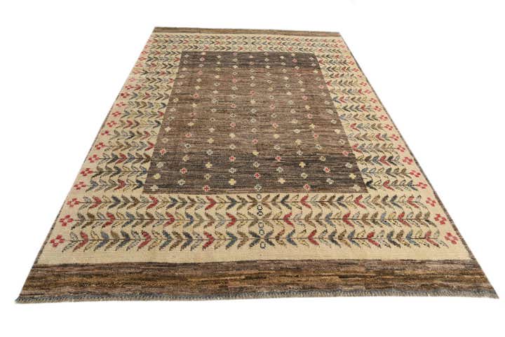 6' 4 x 10' Hand Knotted Ariana Ziegler Wool Rug