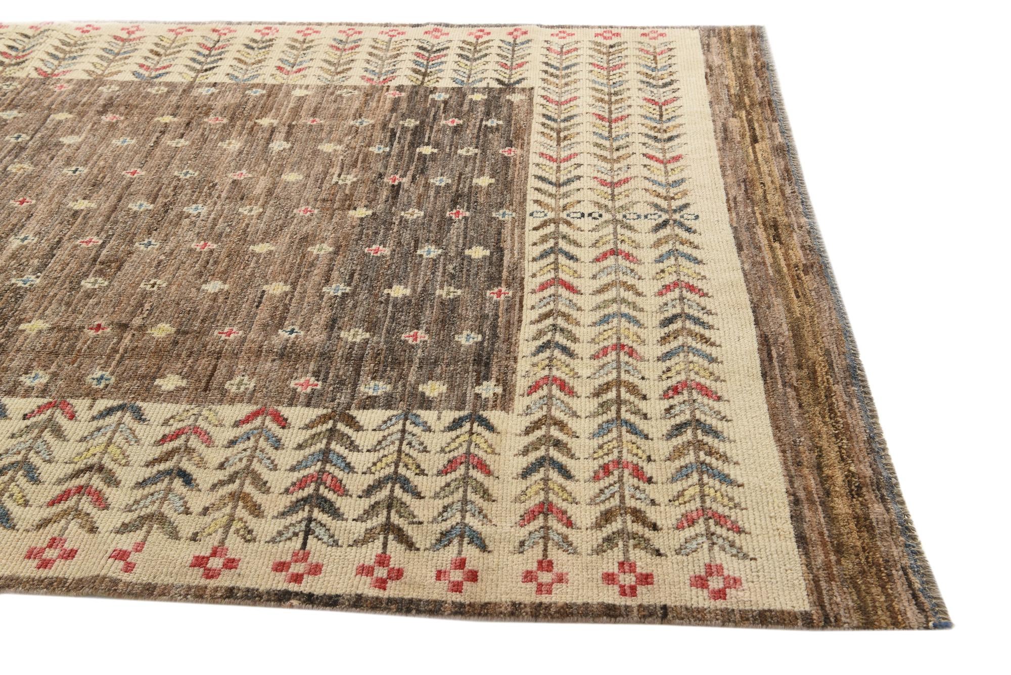 6' 4 x 10' Hand Knotted Ariana Ziegler Wool Rug
