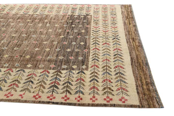 6' 4 x 10' Hand Knotted Ariana Ziegler Wool Rug