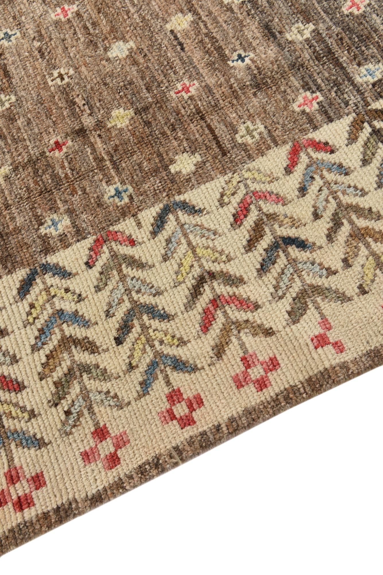 6' 4 x 10' Hand Knotted Ariana Ziegler Wool Rug