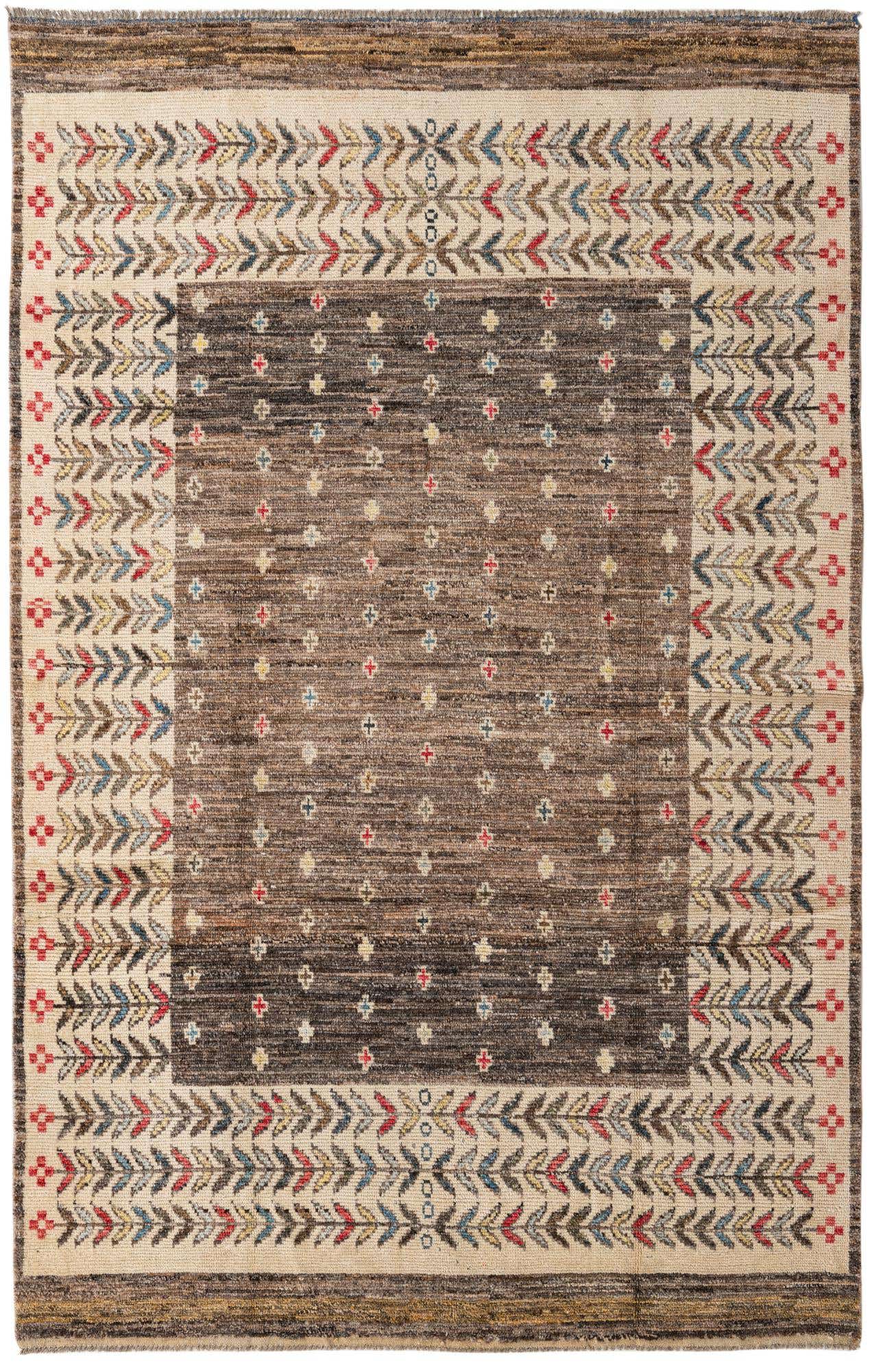 6' 4 x 10' Hand Knotted Ariana Ziegler Wool Rug