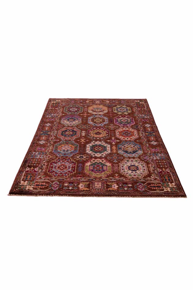 Detail image of 4' 2 x 6' 6 Hand Knotted Ariana Ziegler Rug