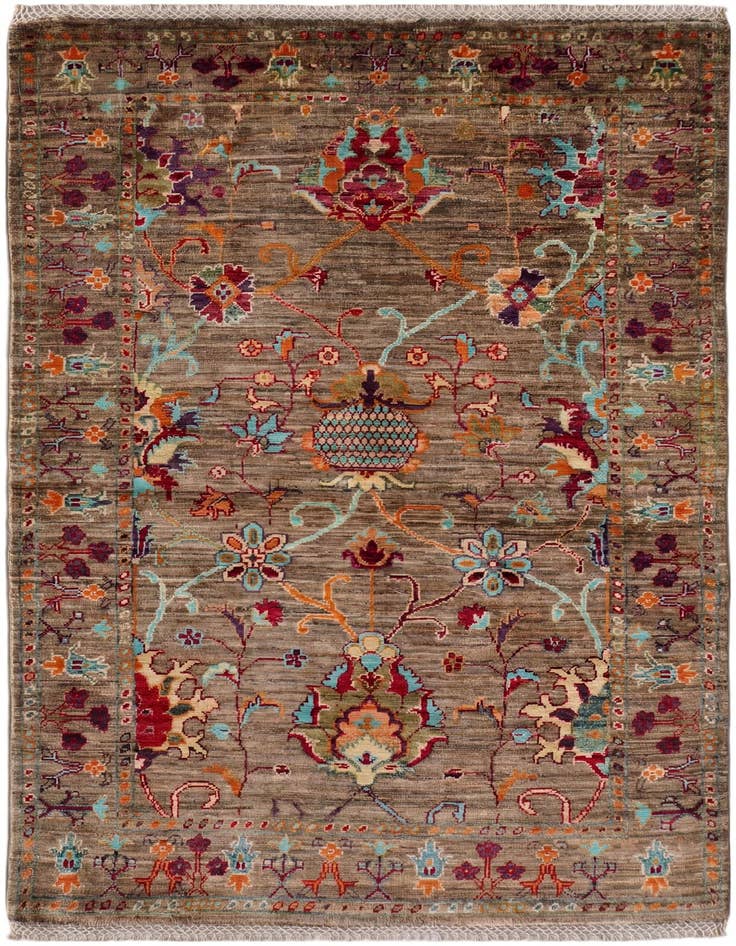 Detail image of 3' 1 x 4' 11 Hand Knotted Ariana Ziegler Rug
