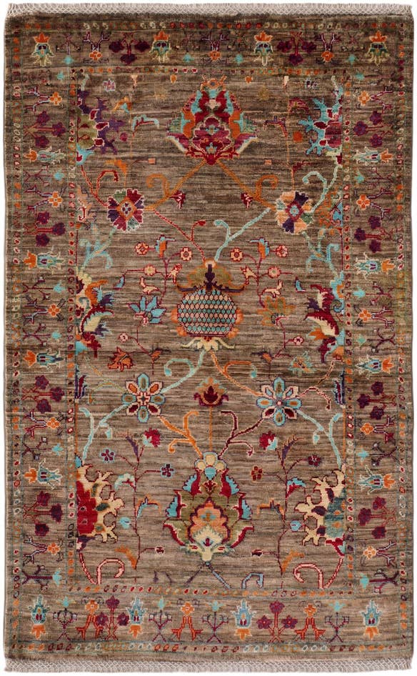 Detail image of 3' 1 x 4' 11 Hand Knotted Ariana Ziegler Rug