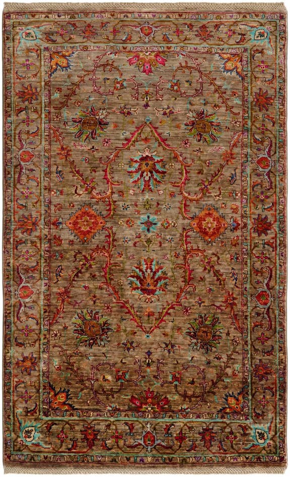 Detail image of 4' x 6' 5 Hand Knotted Ariana Ziegler Rug