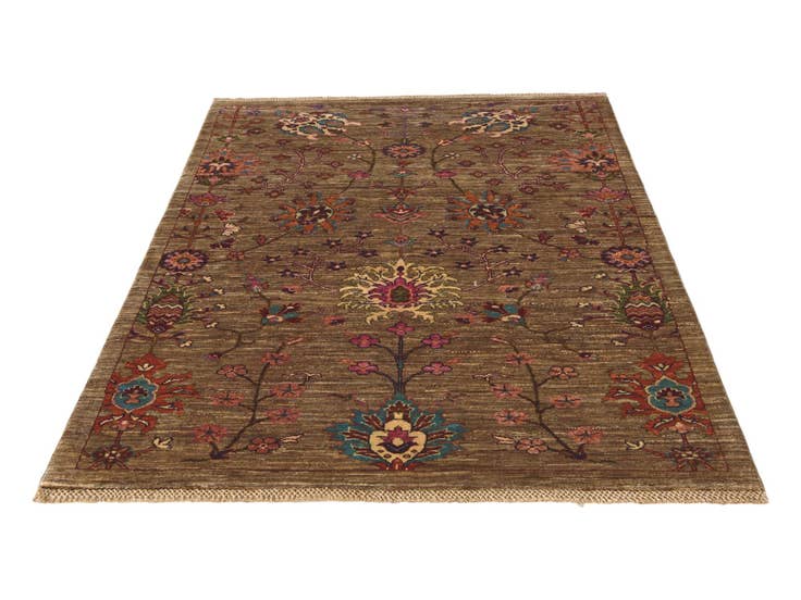 Detail image of 4' 1 x 6' 2 Hand Knotted Ariana Ziegler Rug