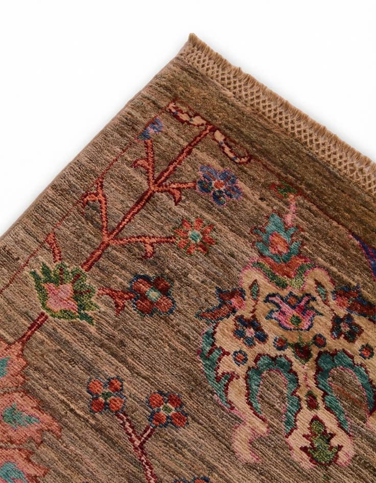 Detail image of 4' 1 x 6' 2 Hand Knotted Ariana Ziegler Rug
