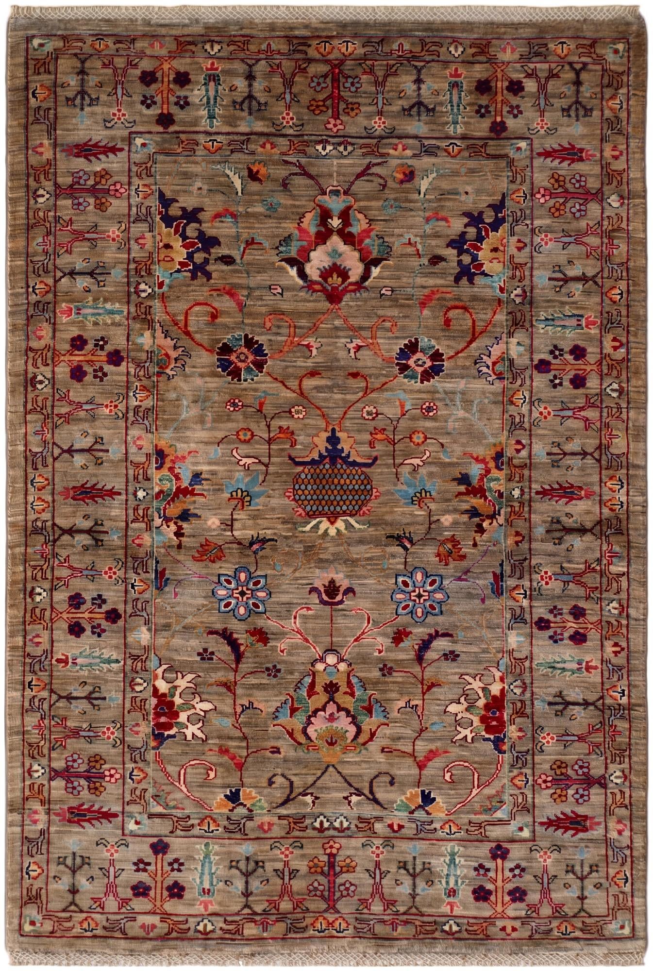 4' x 5' 10 Hand Knotted Ariana Ziegler Rug