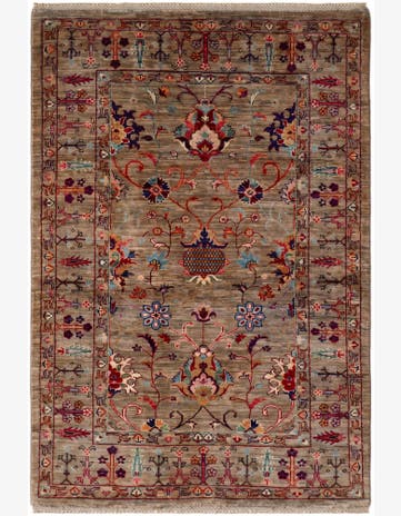 4' x 5' 10 Hand Knotted Ariana Ziegler Rug