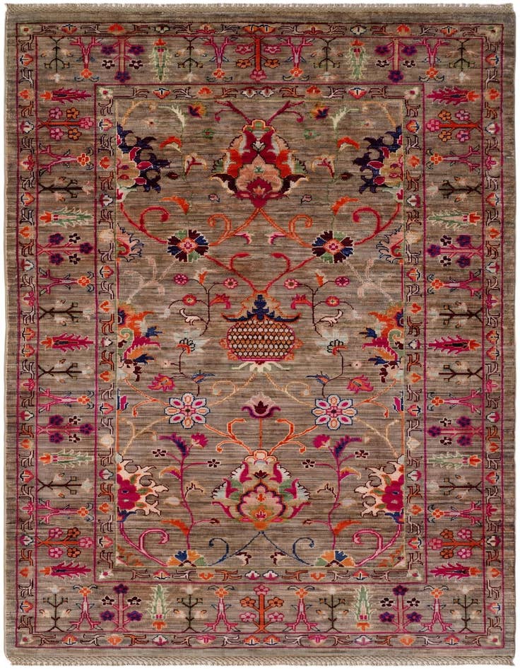 Detail image of 4' x 5' 11 Hand Knotted Ariana Ziegler Rug