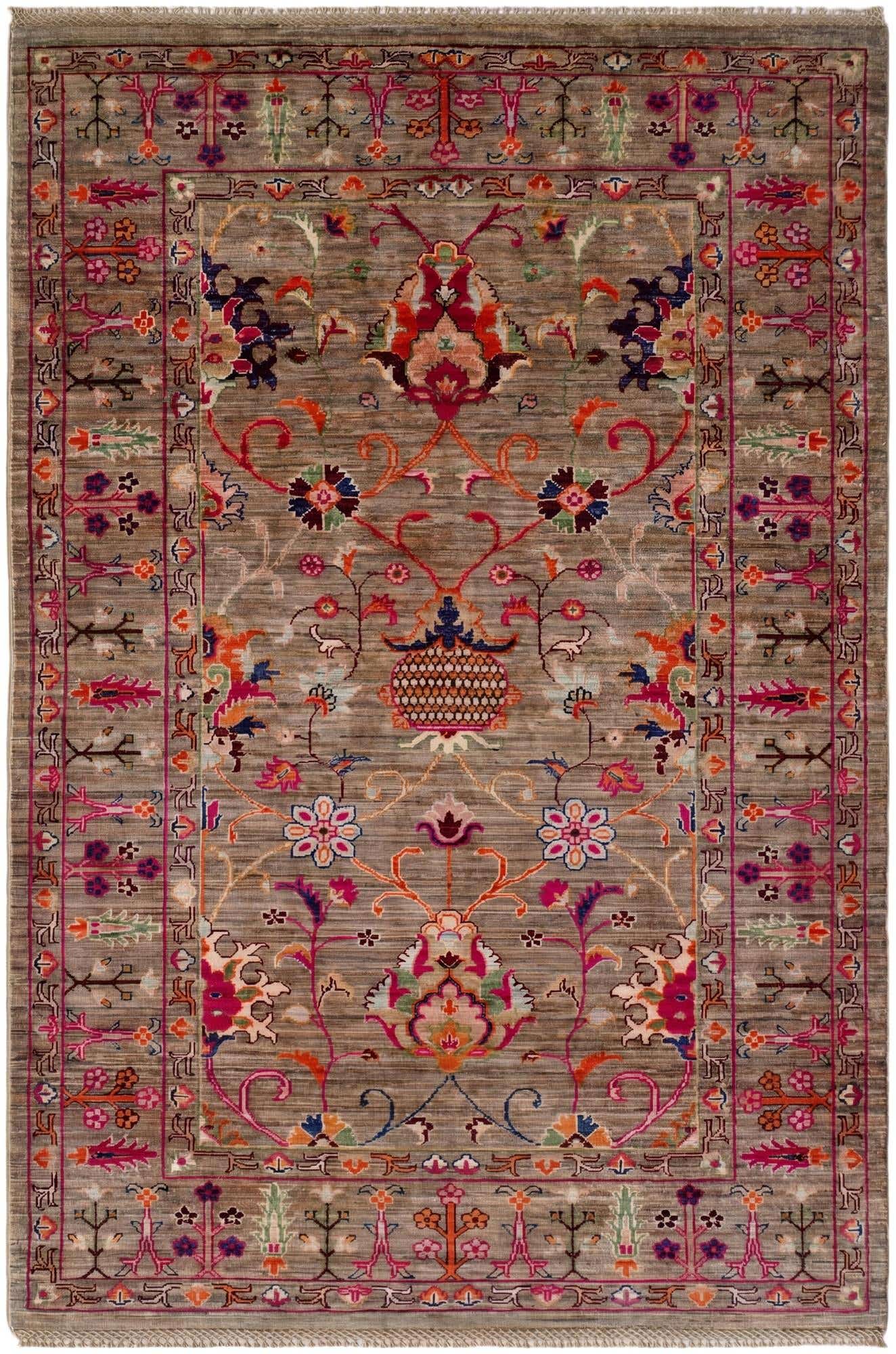 4' x 5' 11 Hand Knotted Ariana Ziegler Rug
