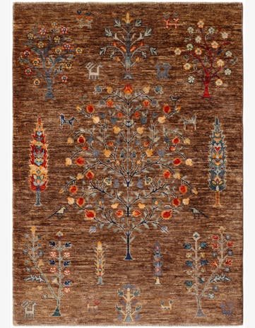 4' 4 x 6' Hand Knotted Ariana Ziegler Rug